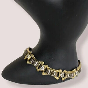 Vintage Damascene Link Bracelet